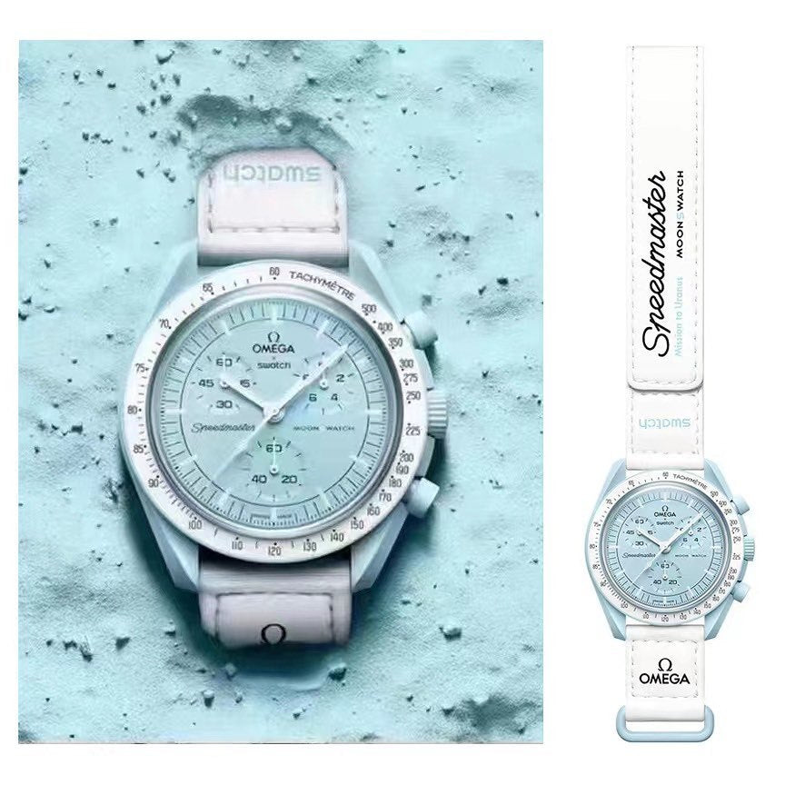 OMEGA Quartz Ceramic Planet 42mm Magic Wristband Casual Watch #81212