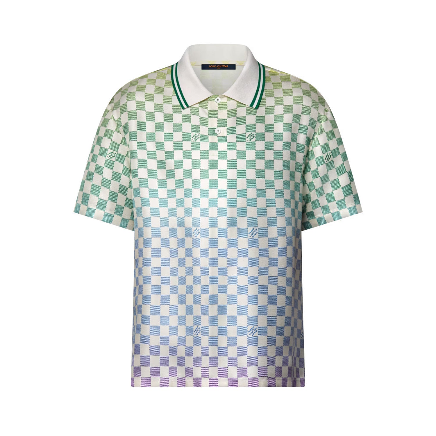 Louis Vuitton Men's Summer Colourful Letter Print Single Breasted Short Sleeve Shirt Casual Shorts Suit Set #76632