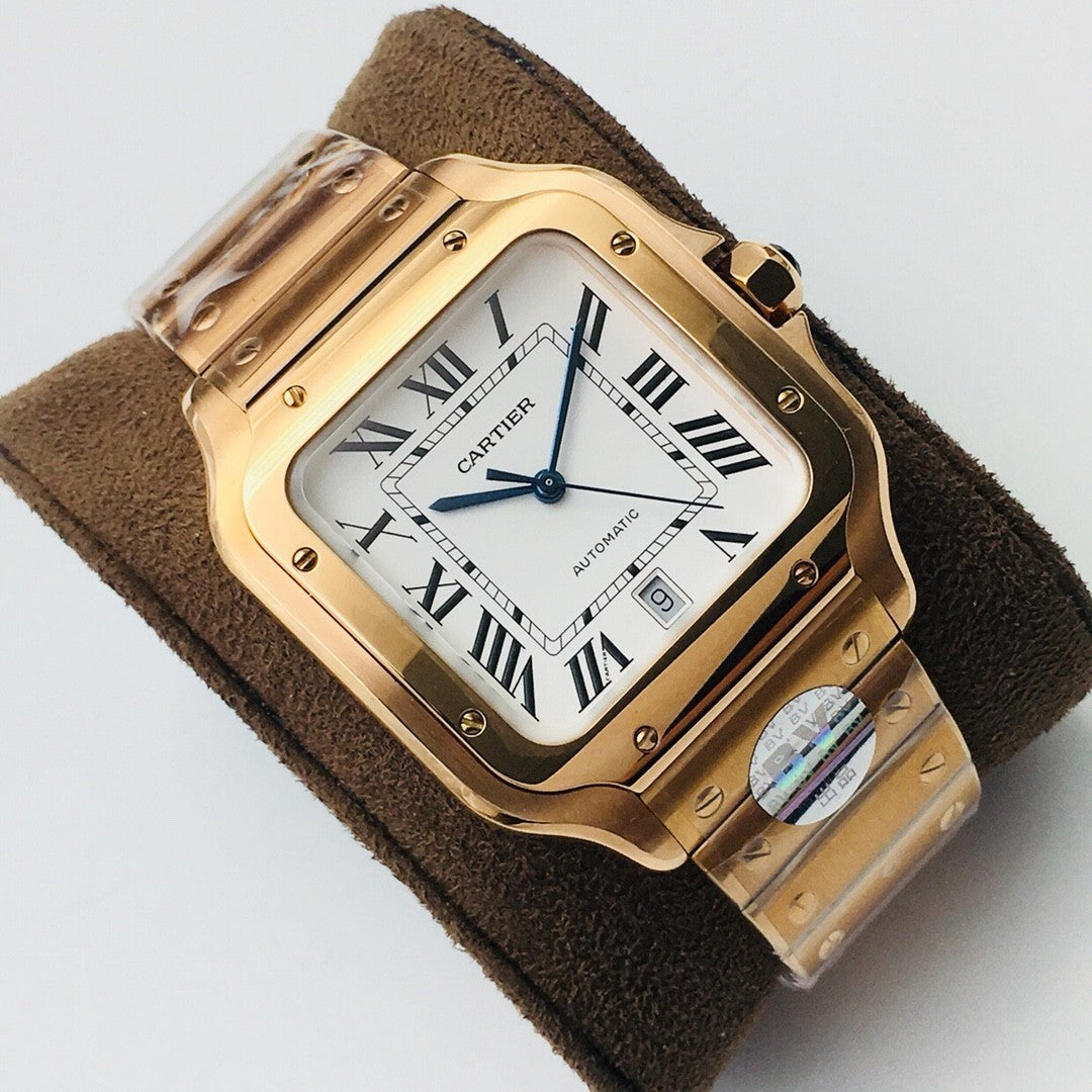 Cartier Santos De Cartier Watch Large Couple'S Watch Fashion Smartink Disassembly System Sapphire Cut Temperament Watch Accessories Thickness 9.08mm #81214