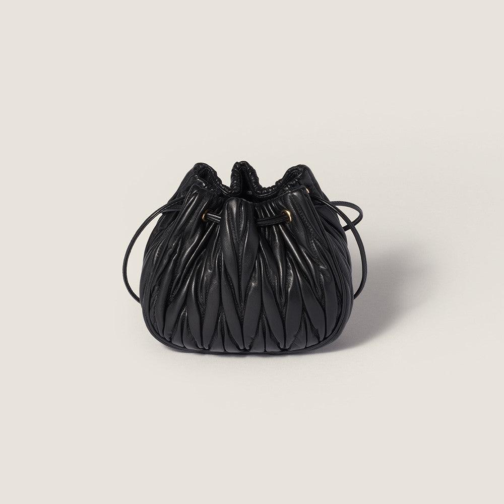 MiuMiu Black Matelassé Nappa Leather Pouch #334669