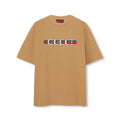 Gucci Men's Summer Solid Color Letter Print Round Neck Drop Shoulder Short Sleeve T-shirt #76313