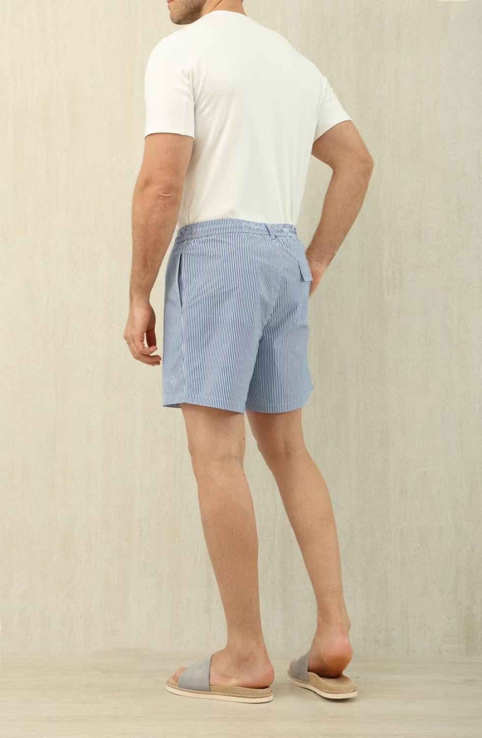 Loro Piana Men's Summer Letter Solid Color Mid Waist Tie Straight Bay Swim Shorts Ngvp #9959
