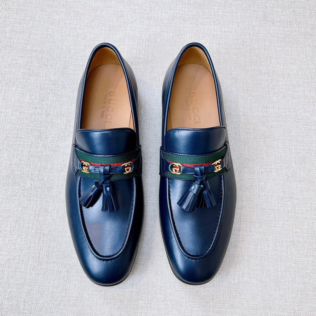 Gucci Men's & Women's Spring/Fall Fashion Casual Round Toe Slip On Leather GG Pattern Leisure Business Shoes #78666