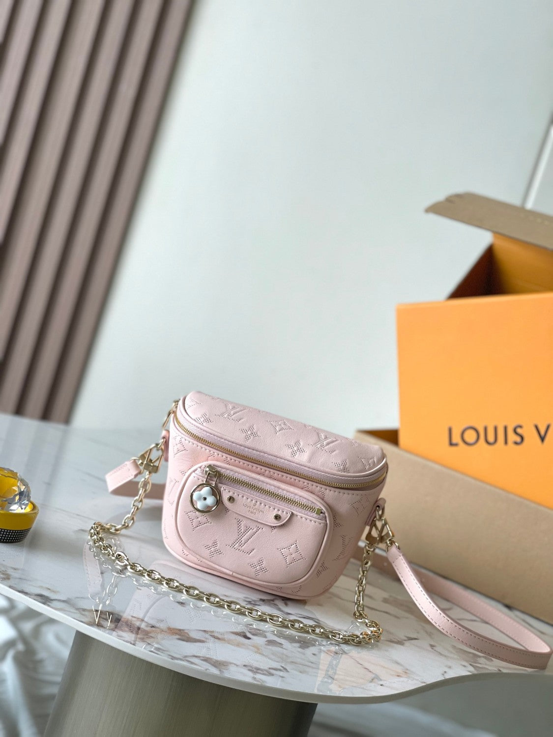 Louis Vuitton Mini Bumbag Flower Ring Women's Solid Colour Logo Print Soft Calfskin Handbag Shoulder Crossbody Bag Bags #76842