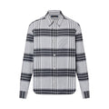 Louis Vuitton Men's Spring And Autumn Black And White Striped Flannel Single Breasted Long Sleeved Shirt #76949