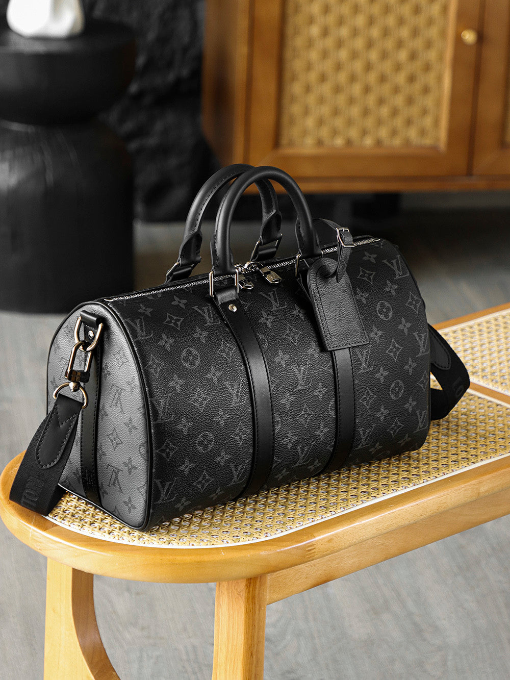 Louis Vuitton Keepall Bandoulière 35 Monogram Eclips M46655 #333846