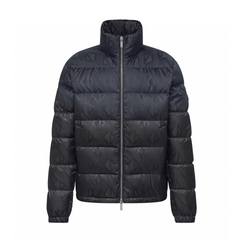 Dior Men's Fall/Winter Stand-Up Collar Logo All-Over Print Zipper Solid Color Casual Long-Sleeve Warm Puffer Down Jacket #81528