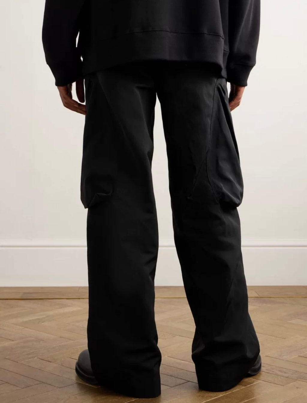 Dries Van Noten DVN Men's Spring And Summer Three-dimensional Cutting 3d Large Pockets Zipper Drawstring Nylon Work Pants Loose Straight Wide-leg Pants Casual Pants Ngvp #2469