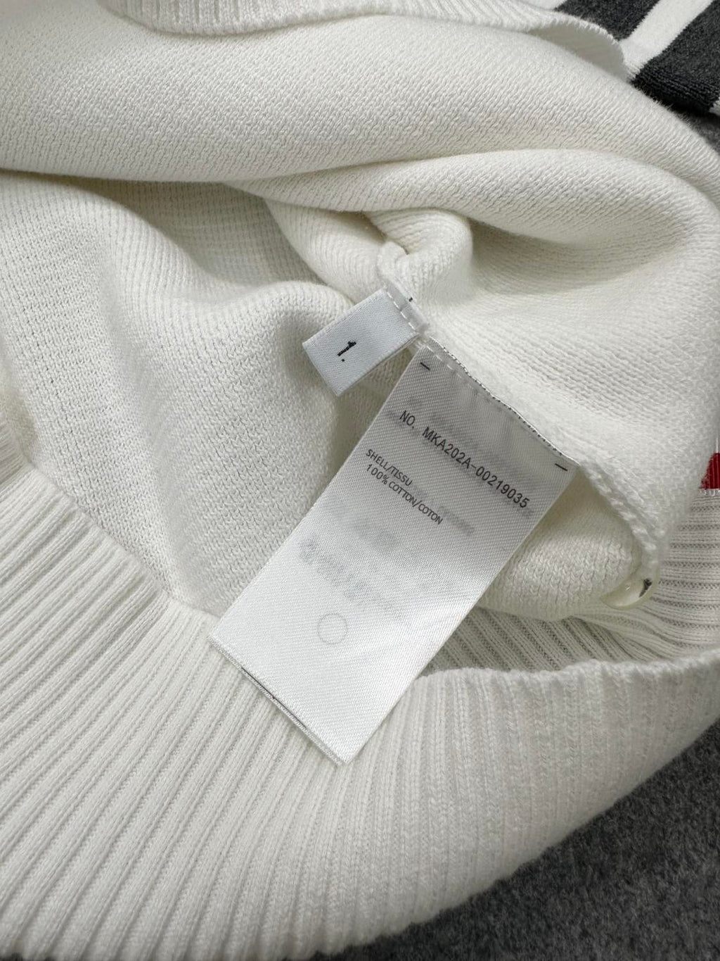 Thom Browne Men's Spring. Autumn And Winter Round Neck Solid Color Cotton Striped Long Sleeve Pullover Knitted Sweater Ngvp #1944