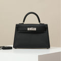 Hermes Solid Color Handbag Temperament Metal Buckle Kelly Bag Accessories Handcrafted Leather Bag From The Original Factory's Premium Custom Collection #74557