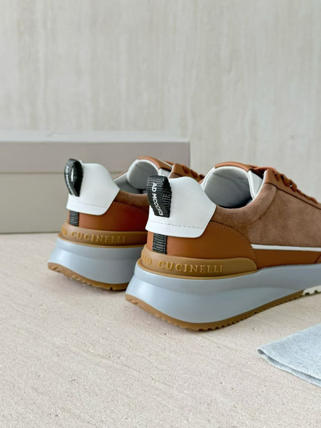 Brunello Cucinellia Suede and Calfskin Runners #375492