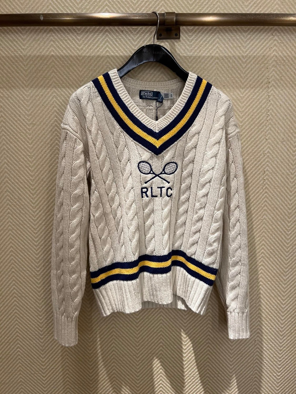 Ralph Lauren Men's Polo Solid Color V-neck Pullover Long-sleeved Autumn And Winter Knitted Wool Polo