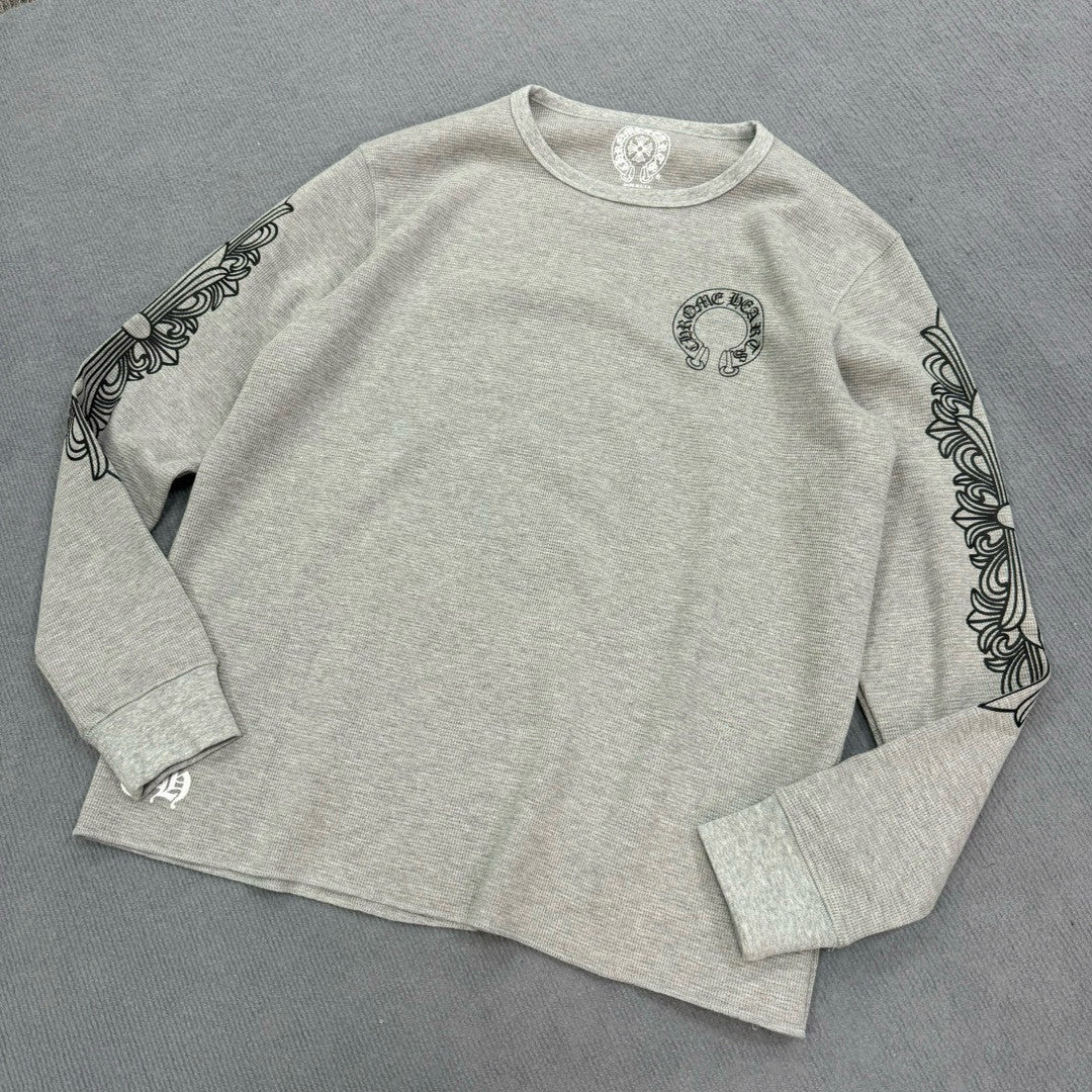 Chrome Hearts Men's Spring/Summer Solid Color Long Sleeve T-Shirt #75819