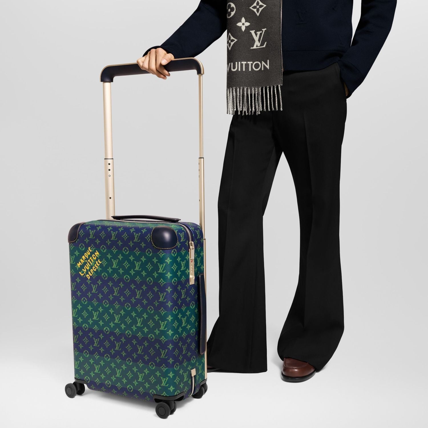 Louis Vuitton Horizon 55 Damier Azur Canvas Travel Bags and Rolling Luggage Fashion Luggage Box Bag Bags N40910 #84359A