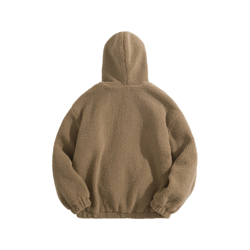 Celine Hooded Jacket in Wool and Cotton Fleece #333474