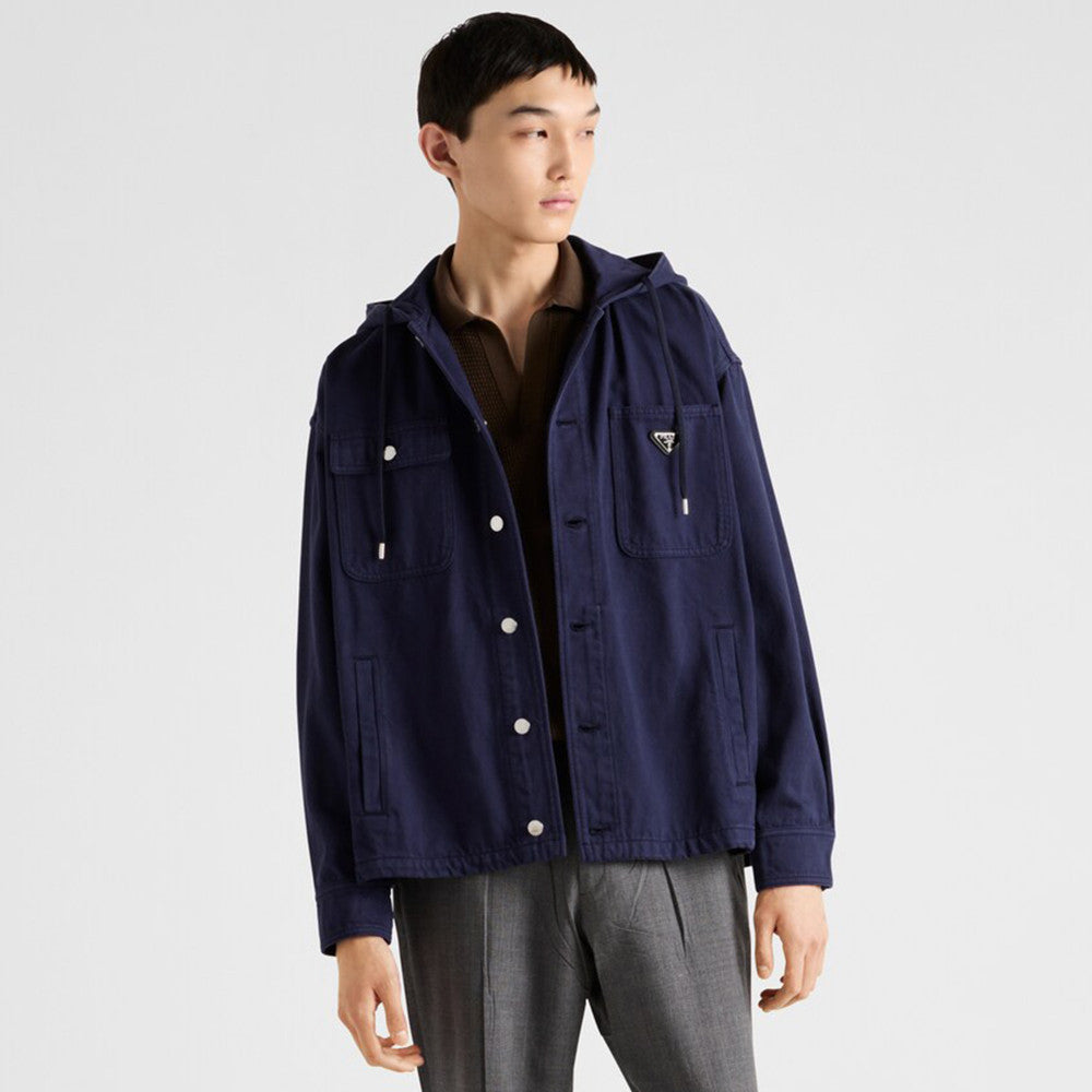 Prada Denim Hooded Jacket #333637