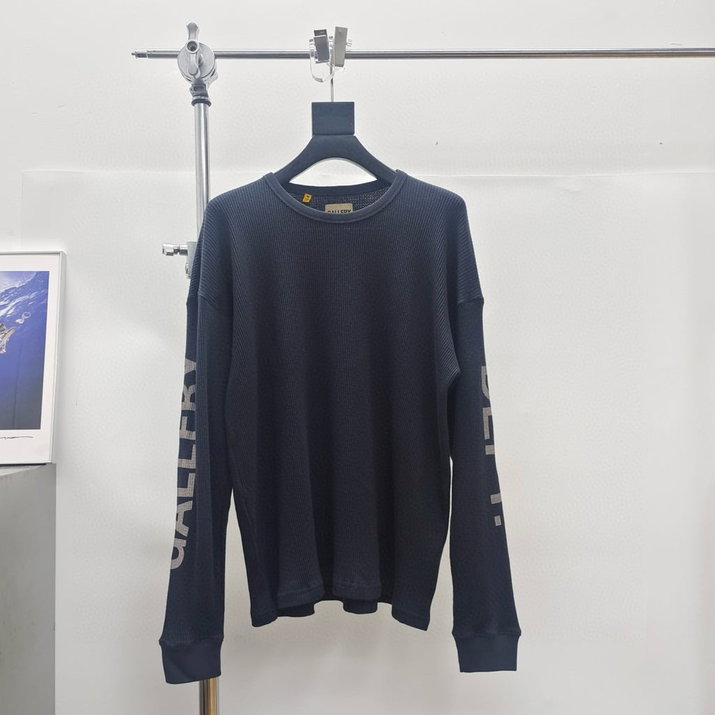 Gallery Dept Men's and Women's Spring and Autumn Letters Retro Washed Round Neck Cotton Pullover Long Sleeve Knit Sweater #99262
