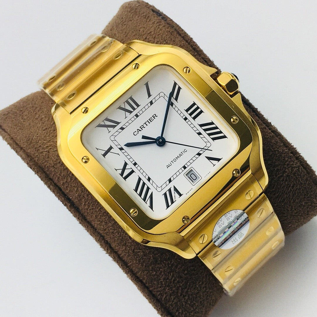 Cartier Santos De Cartier Watch Large Couple'S Watch Fashion Smartink Disassembly System Sapphire Cut Temperament Watch Accessories Thickness 9.08mm #81214