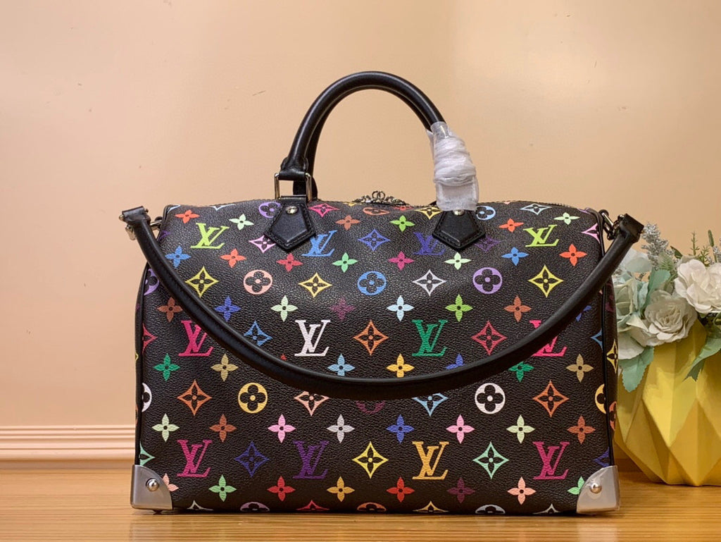 Louis Vuitton Lv X Tm Speedy Soft 30 Women Solid Color Detachable Adjustable Shoulder Strap Zipper Closure Cow Leather Single Shoulder Crossbody Tote Travel Bag Bags #75433