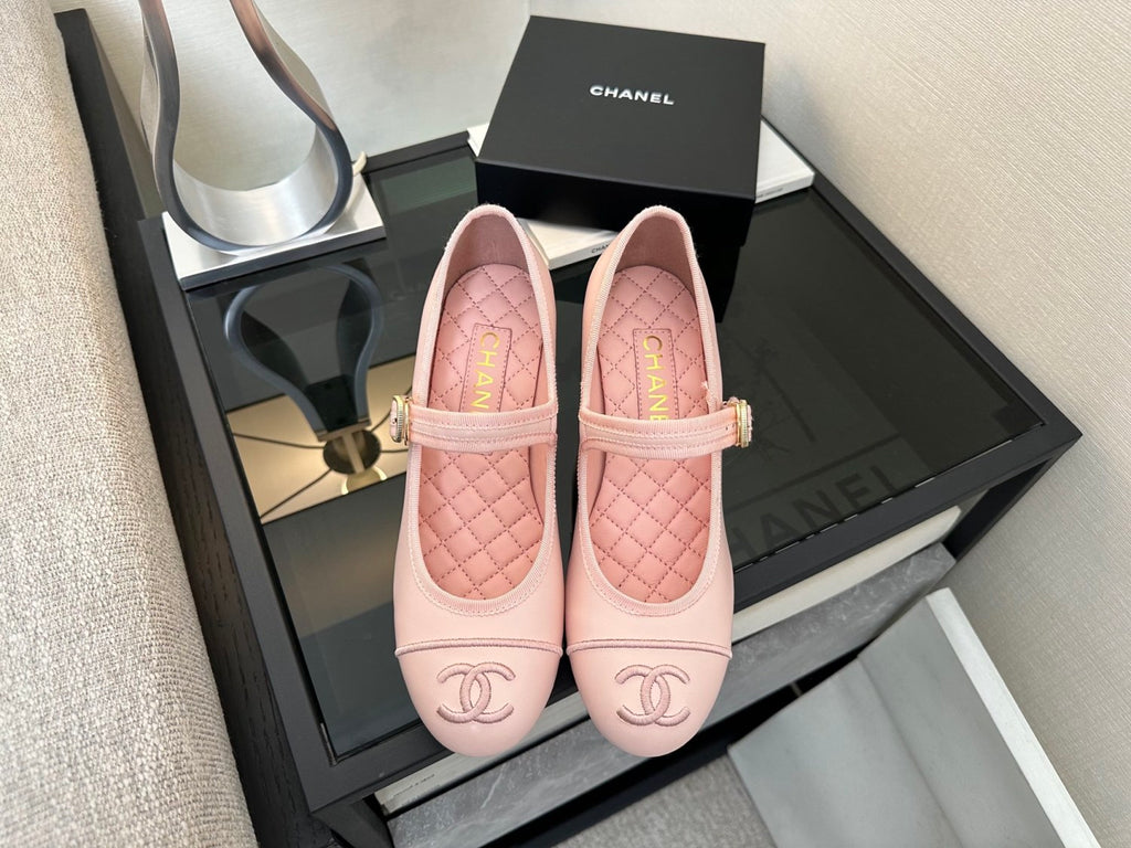 Chanel Women's Spring/Fall Fashion Classic Round Toe Slip On Solid Color Chunky Heel Buckle Mary Jane Shoes Casual Shoes #79251