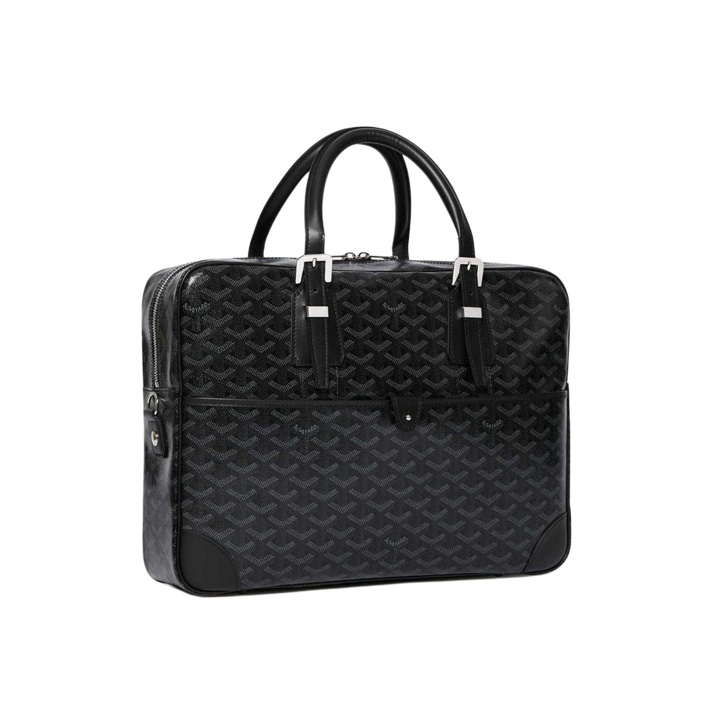 GOYARD Ambassade Men's and Women's Solid Color Letter Print Zipper Closure Cowhide Leather Handbag Briefcase Bag Bags #77228