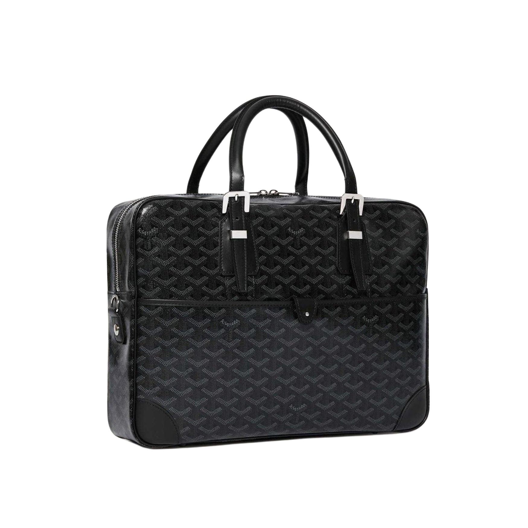 GOYARD Ambassade Men's and Women's Solid Color Letter Print Zipper Closure Cowhide Leather Handbag Briefcase Bag Bags #77228