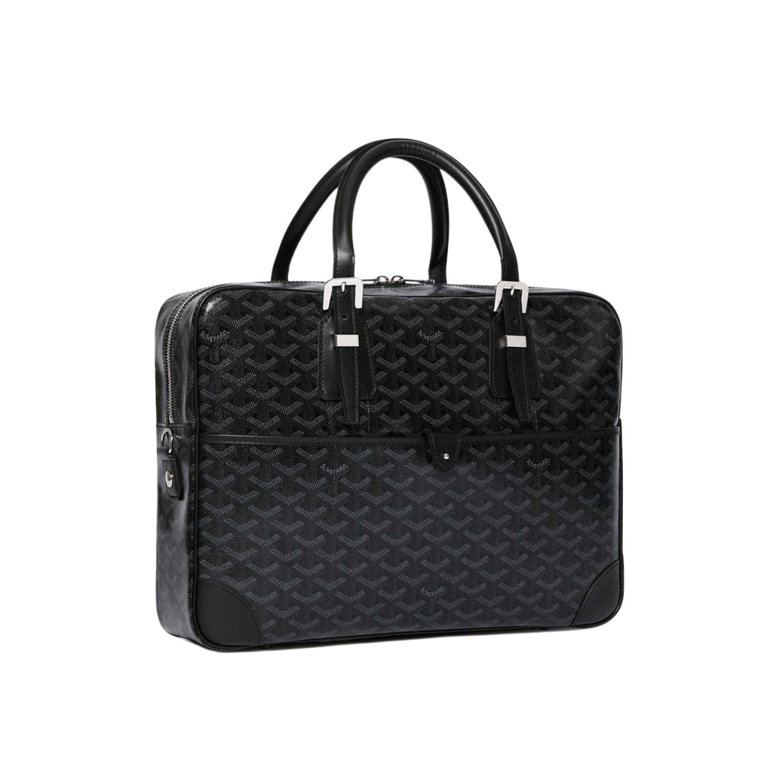 GOYARD Ambassade Men's and Women's Solid Color Letter Print Zipper Closure Cowhide Leather Handbag Briefcase Bag Bags #77228