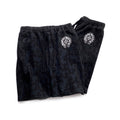 Chrome Hearts Men's Summer Black Logo Print Stretch Lace-Up Straight Shorts #99848