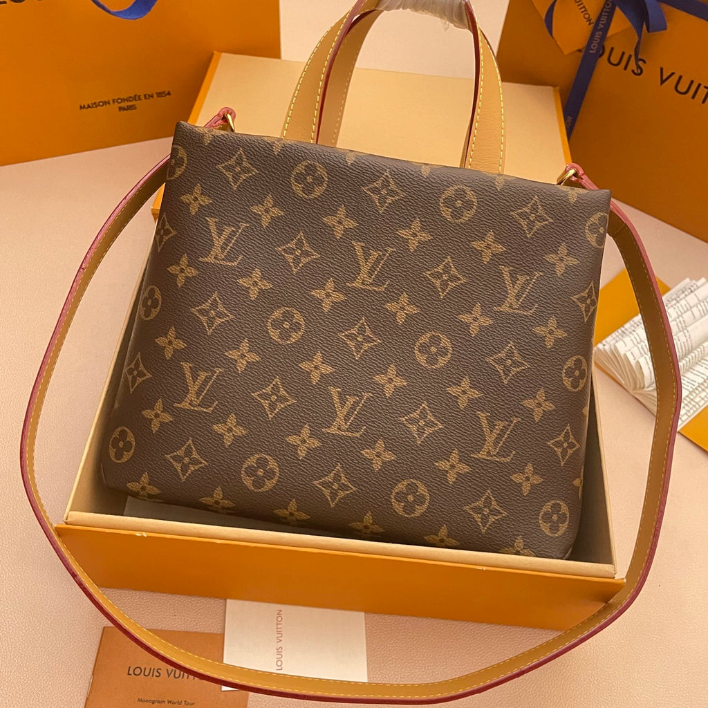 Louis Vuitton Women's Letter Logo Printed Leather Tote Bag Shopper Tote Handbags Bags #77792