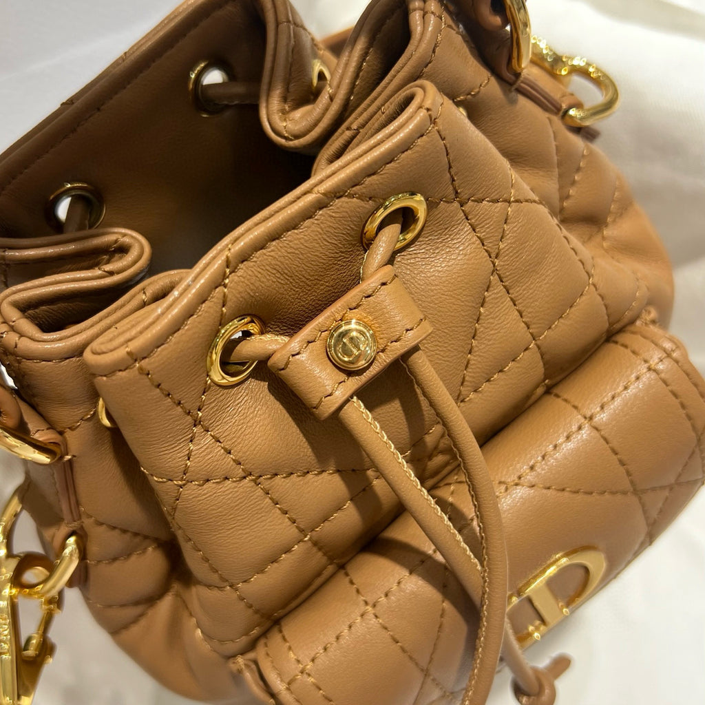 Dior Caro Women's Fashion Classic Solid Color Lambskin Cd Logo Mini Bucket Bag Shoulder Bag Crossbody Bag Bags S5250UNOZ_M030 #78351