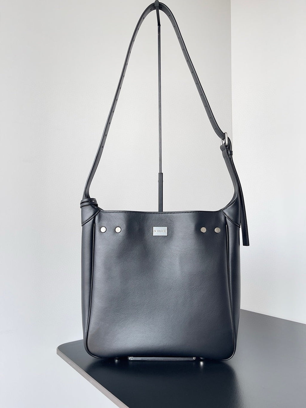 Balenciaga Women's Bel Air Leather Shoulder Bag Casual Hobo Bag Bags Solid Color Handbag Bag 8110182ABAV1000 Ngvp #9928