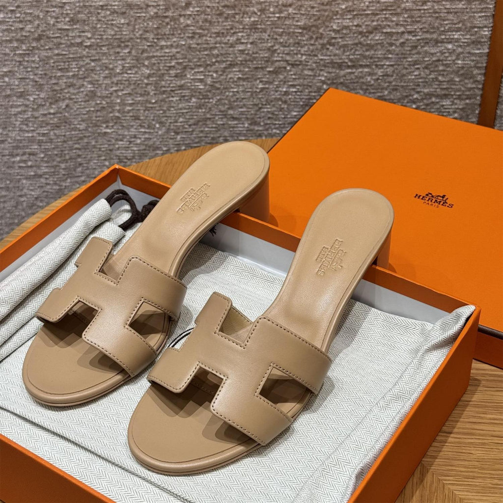 Hermes Oasis Women's Summer Solid Colour One Stirrup High Heel Slipper Shoes #76933