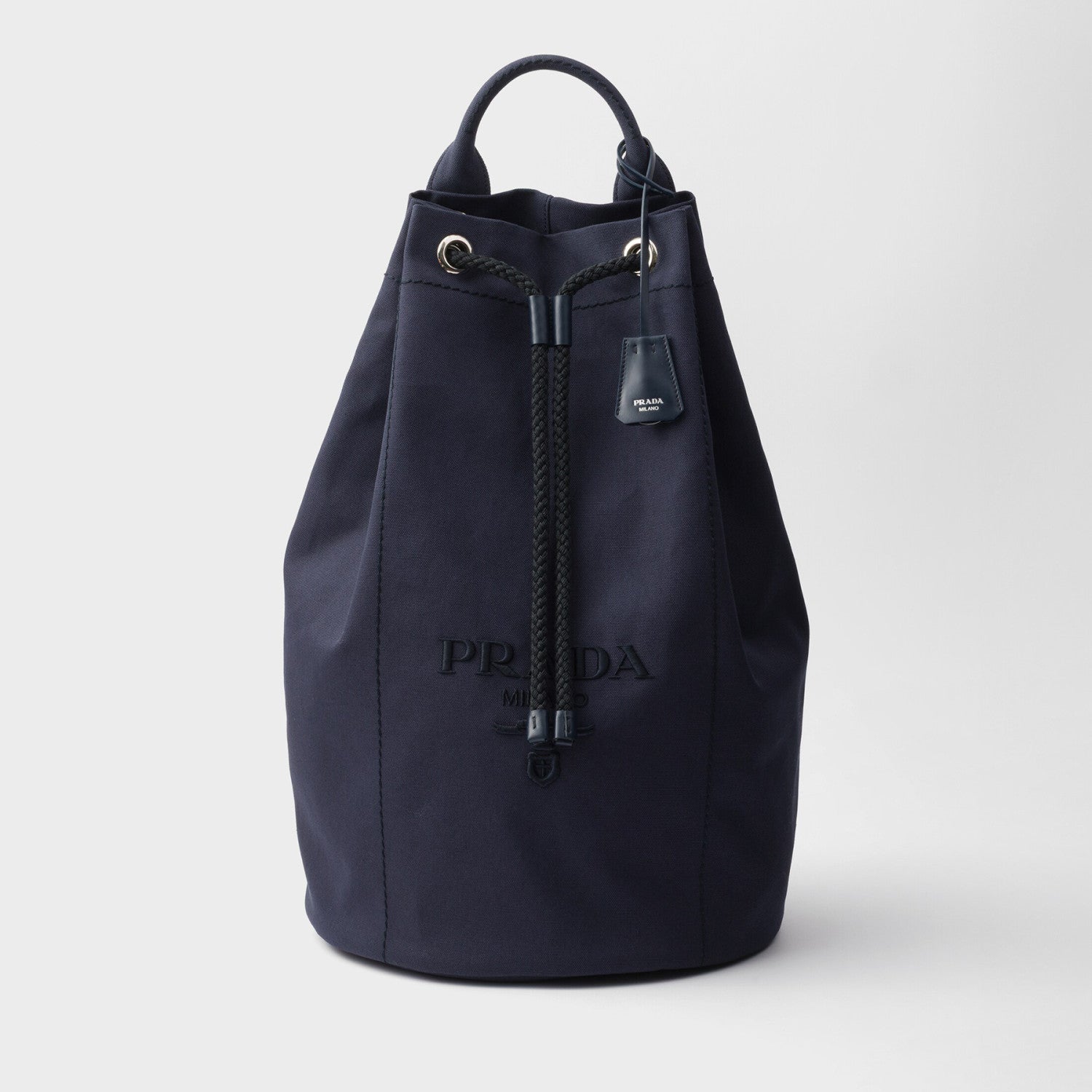 Prada Linen-blend Canvas Drawstring Travel Bag For Men Autumn/winter Fashion Trend Large Capacity Stylish Backpack Bags  2VY011_2CYA_F0216_V_OOO #81994A