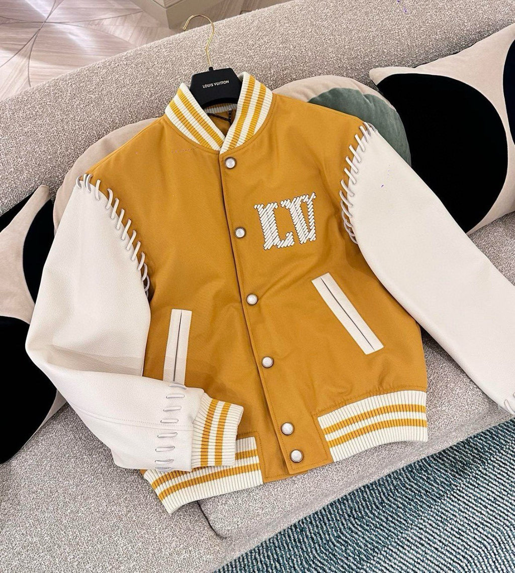 Louis Vuitton Men's Fall And Winter Color Clashing Design Letters Logo Single Breasted Long Sleeved Jacket #72957