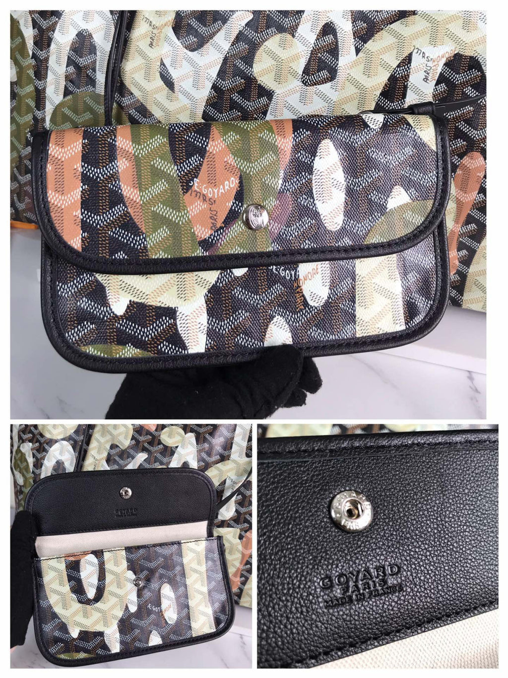 Goyard 170th Anniversary Special Limited Edition Three-tone Forest Green Saint Louis Large Tote Bag (canvas & Chevroches Calfskin) Bag Bags #196798