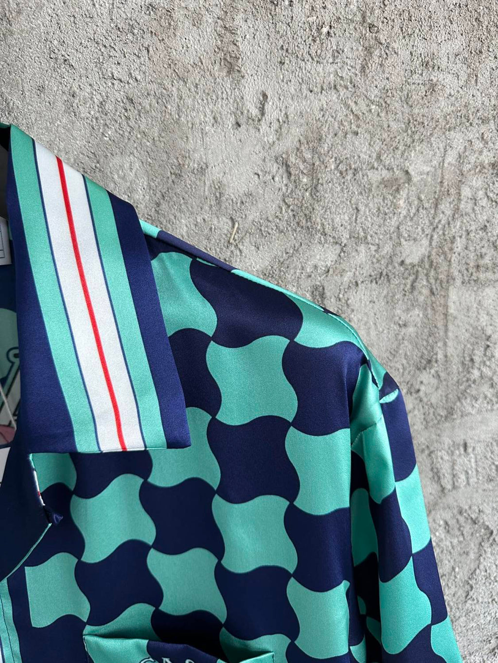 Casablanca Men's Summer Geometric Pattern Printed Single-Breasted Short-Sleeved Shirt and Casual Drawstring Shorts Set #77127