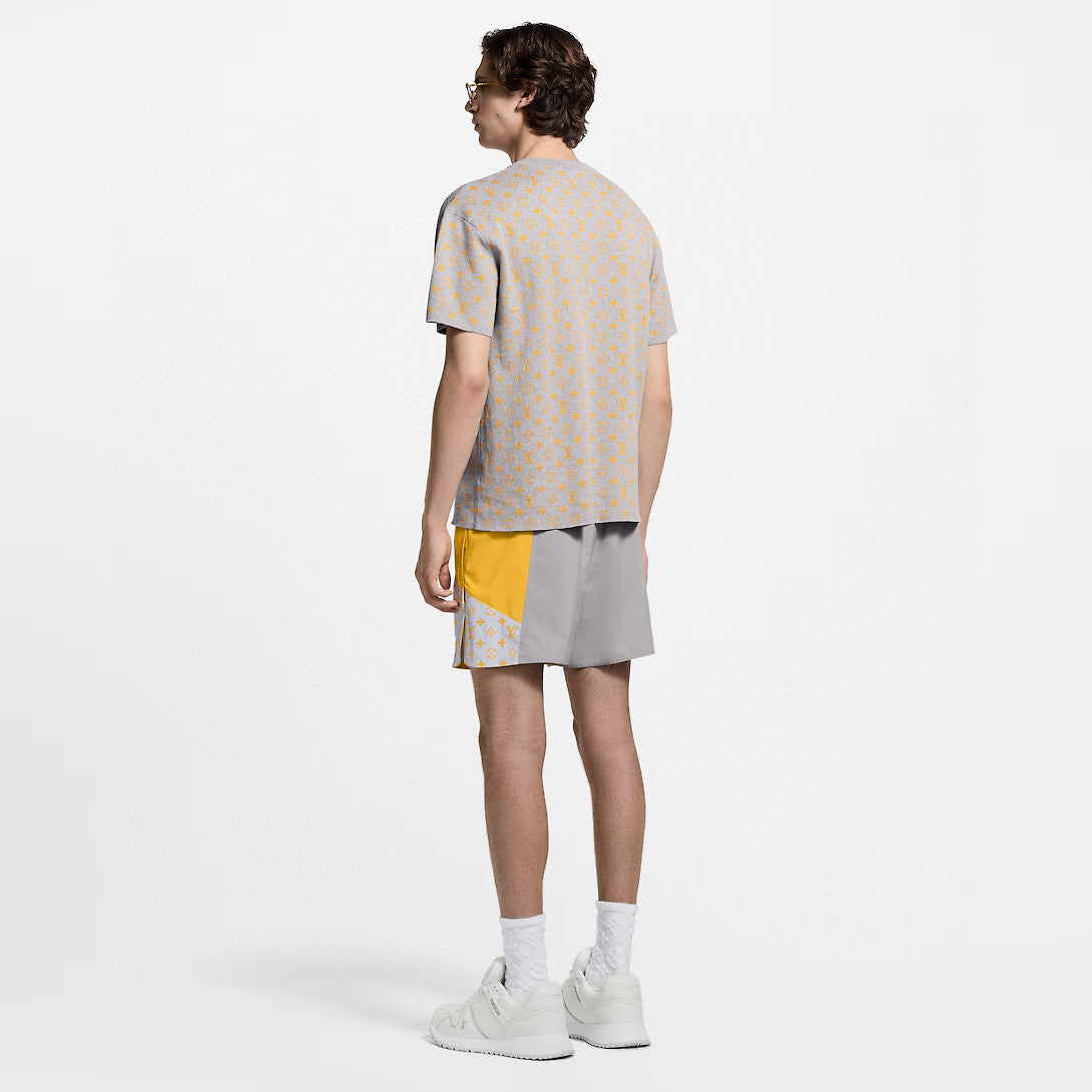 Louis Vuitton Men's Summer Solid Color Letter Print Round Neck Short Sleeve T-Shirt #77233