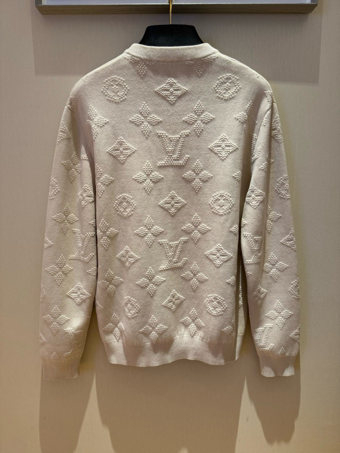 Louis Vuitton Men's Spring and Autumn Solid Color Logo Printed Round Neck Knitted Long Sleeve Sweater Sweatshirt #75733