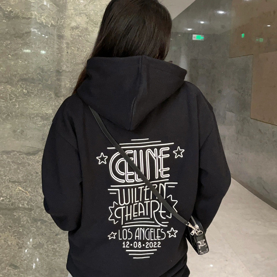 Celine  WILTERN Black Printed Hooded Sweater #21896