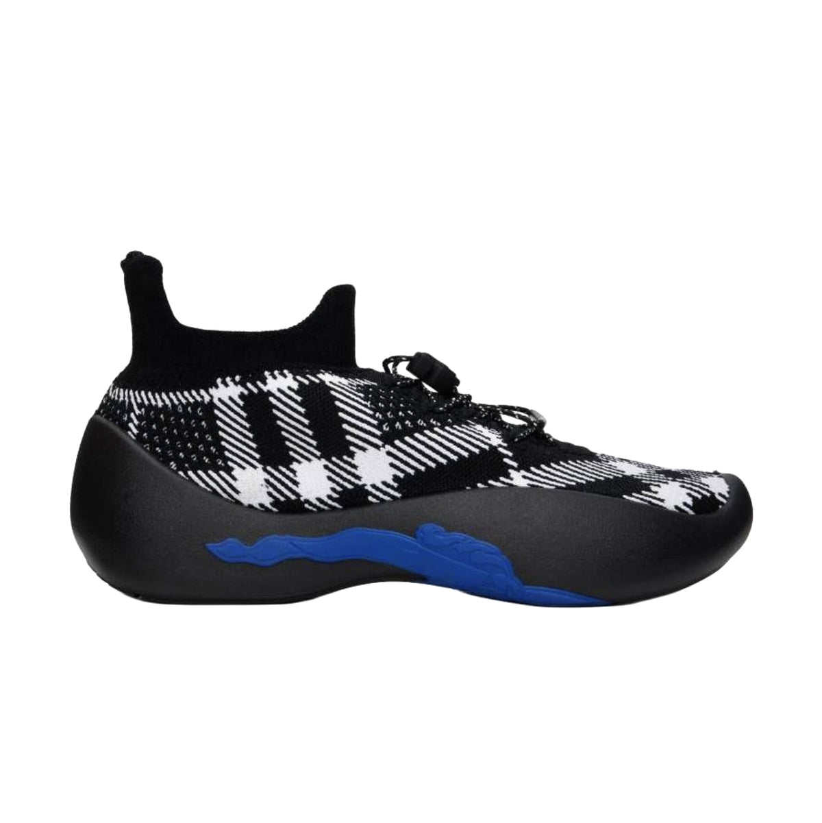 Burberry Neptune Men's Plaid Knit Low-Top Lace-Up Thick-Sole Sneakers Shoes #77226