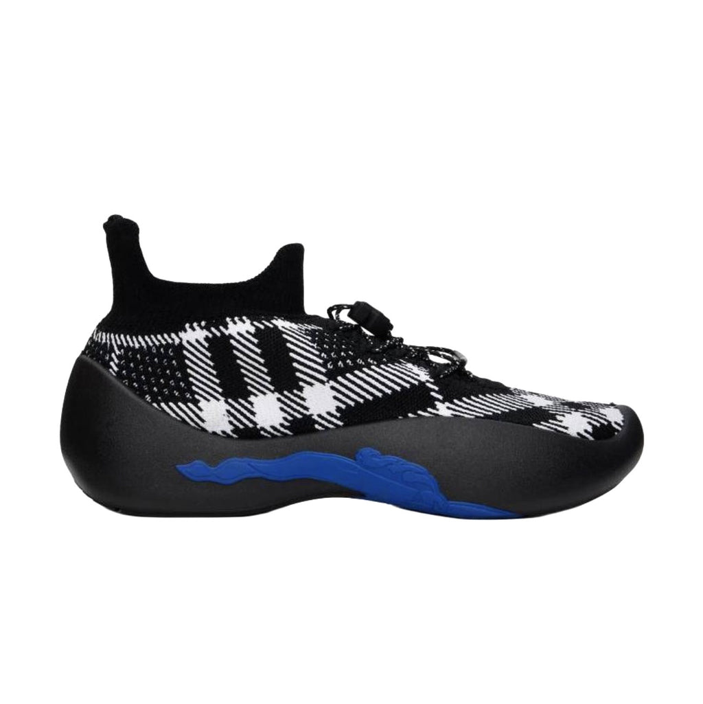 Burberry Neptune Men's Plaid Knit Low-Top Lace-Up Thick-Sole Sneakers Shoes #77226