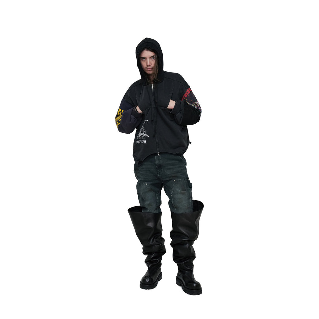 Protocol Index Upside Down Zip Hoodie Black #334250