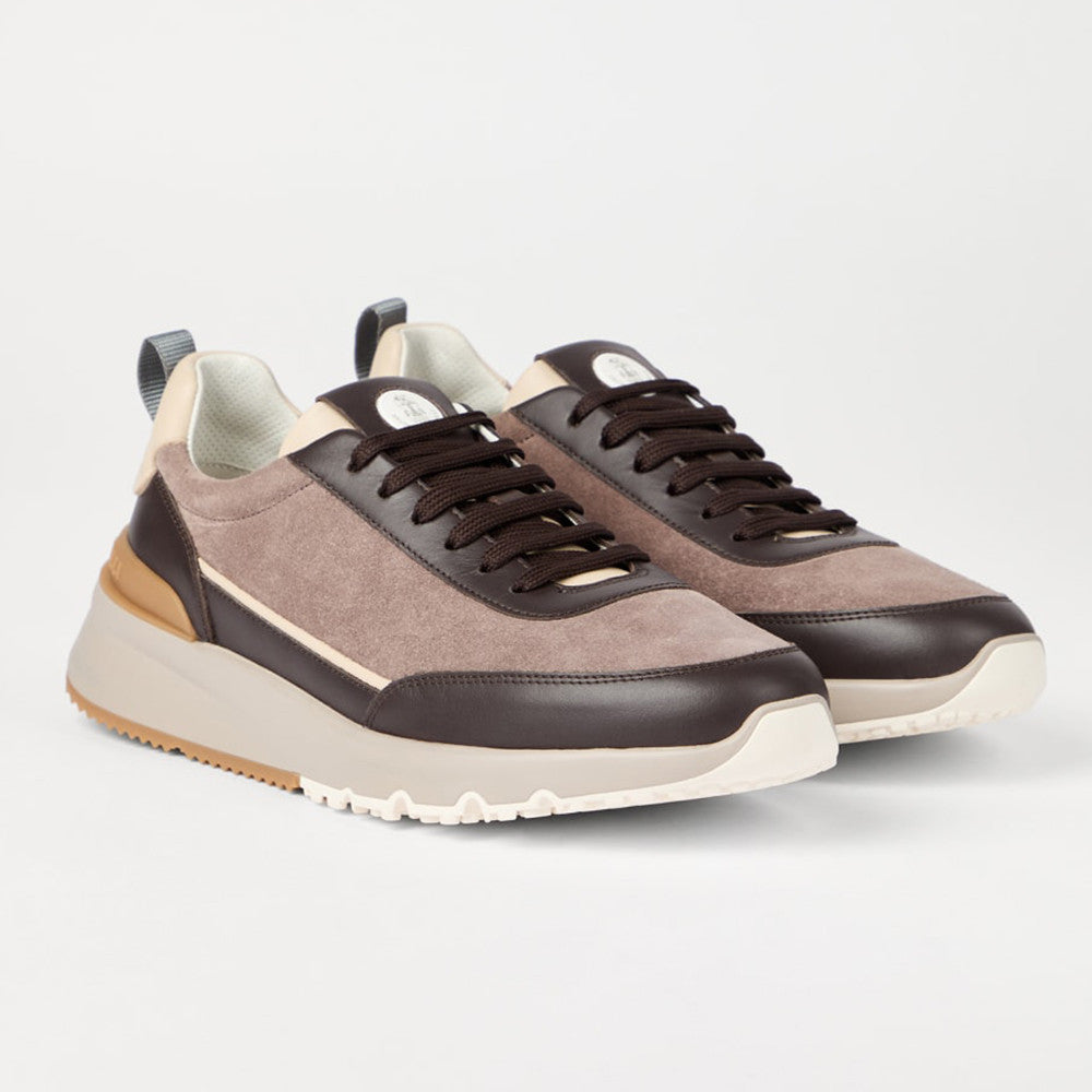 Brunello Cucinellia Suede and Calfskin Runners #375492