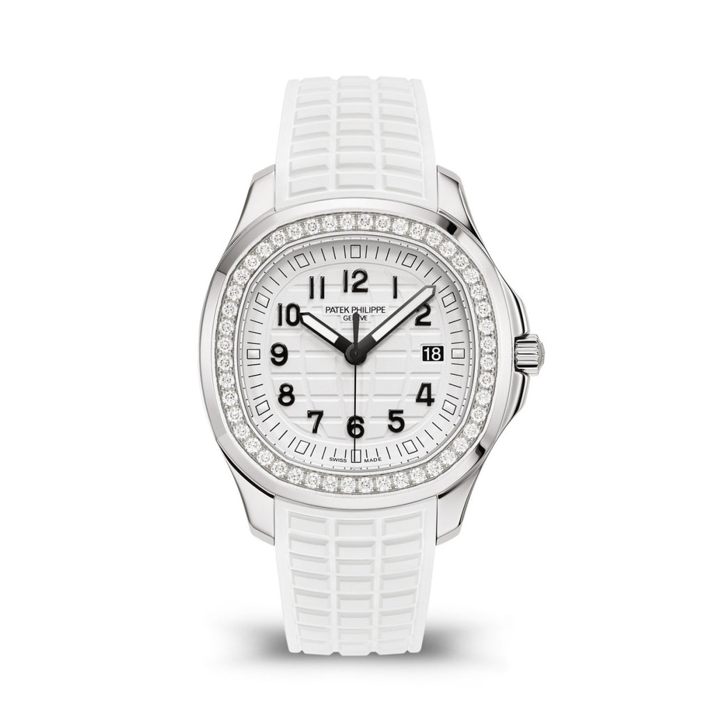 Patek Philippe Aquanaut Women's Quartz Movement Date Black Dial Stainless Steel Case Watch #97992
