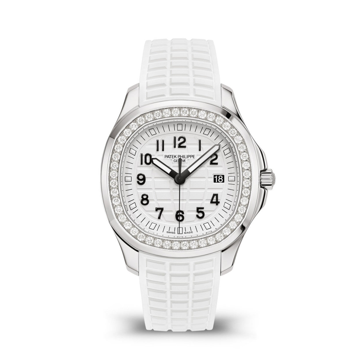 Patek Philippe Aquanaut Women's Quartz Movement Date Black Dial Stainless Steel Case Watch #97992