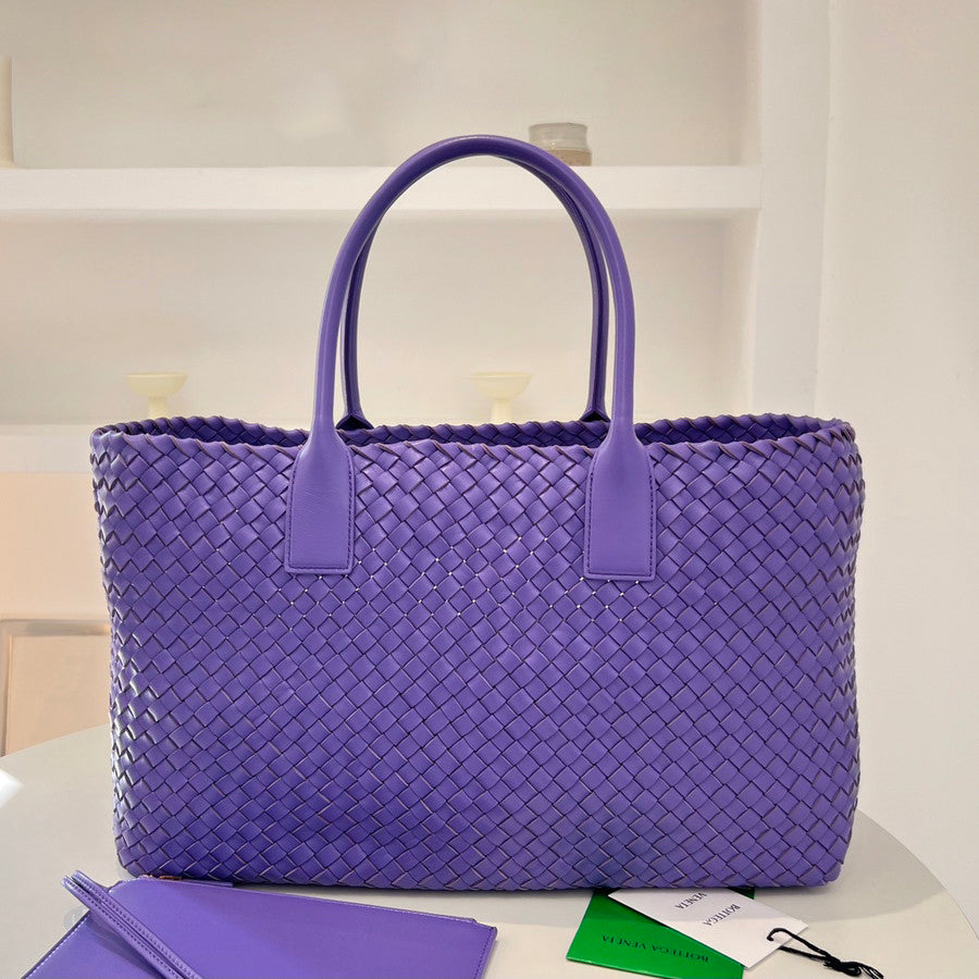 Bottega Veneta Women's Solid Color Sheepskin Woven Shopping Bag Shoulder Handbag Bag Bags #75333