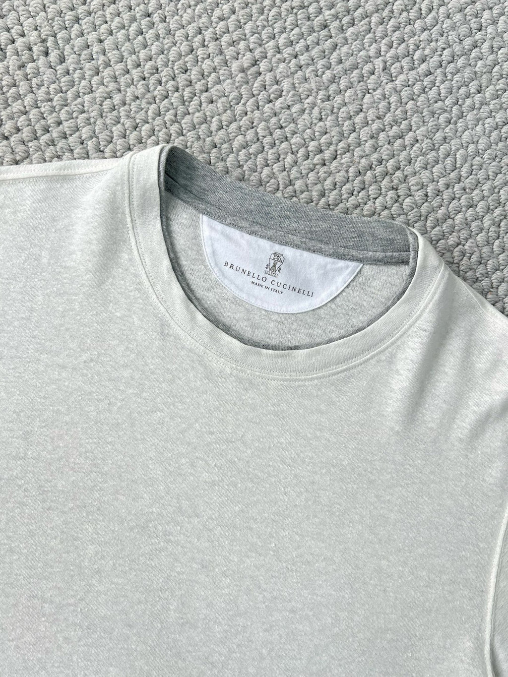 Brunello Cucinelli Men's Summer Solid Color Round Neck Cotton Short Sleeve T-Shirt #76657