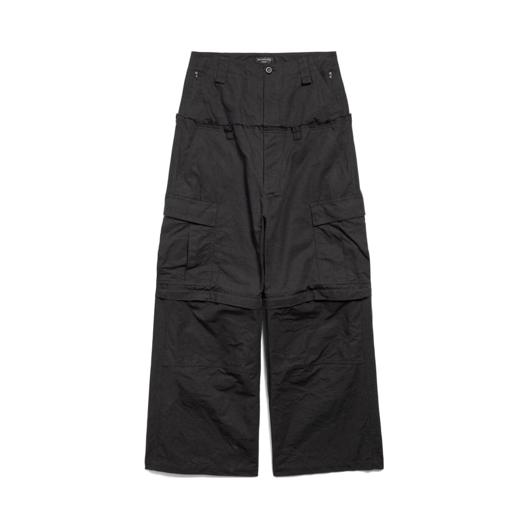 Balenciaga Men's and Women's Spring/Autumn Solid Colour Loose-Fit Wide-Leg Patchwork Work Trousers Pants #77959
