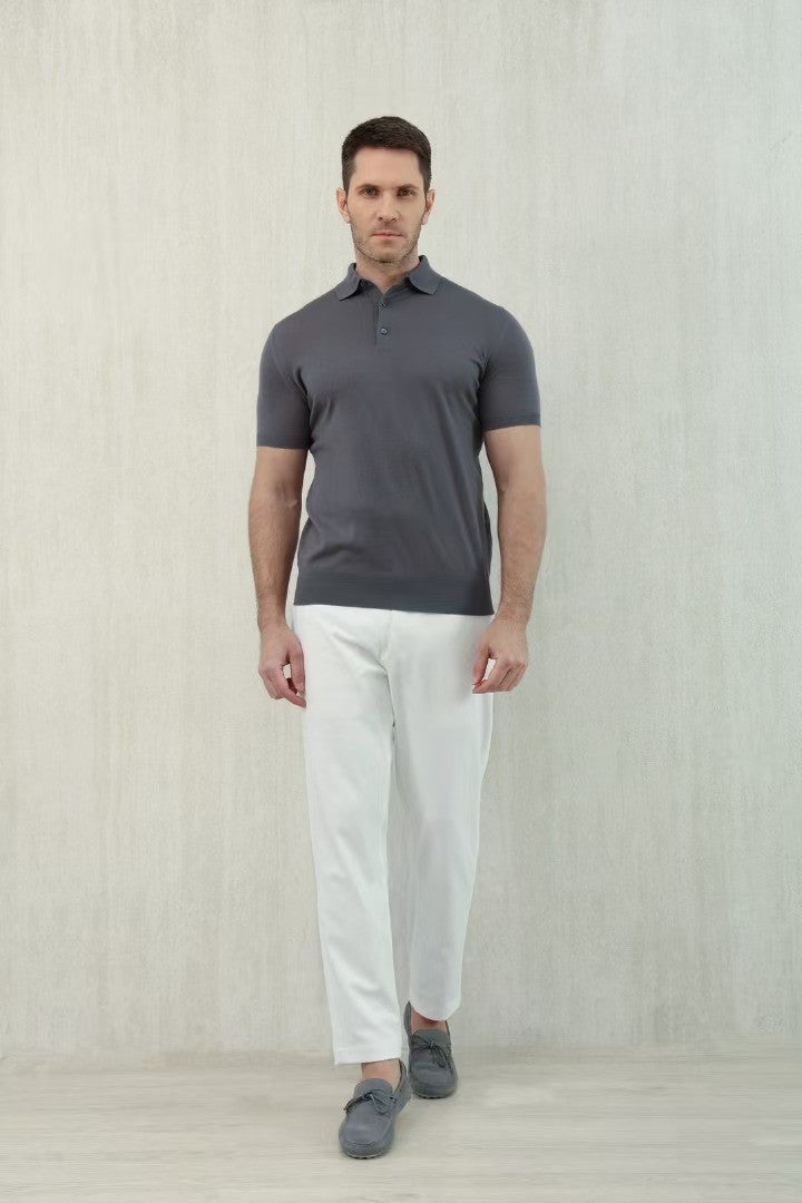 Loro Piana King's Gift® Men's Polo Shirt Spring Summer Fashion Casual Button Short Sleeve Top Knitted T-shirt Lapel Men's Clothes Ngvp #9957