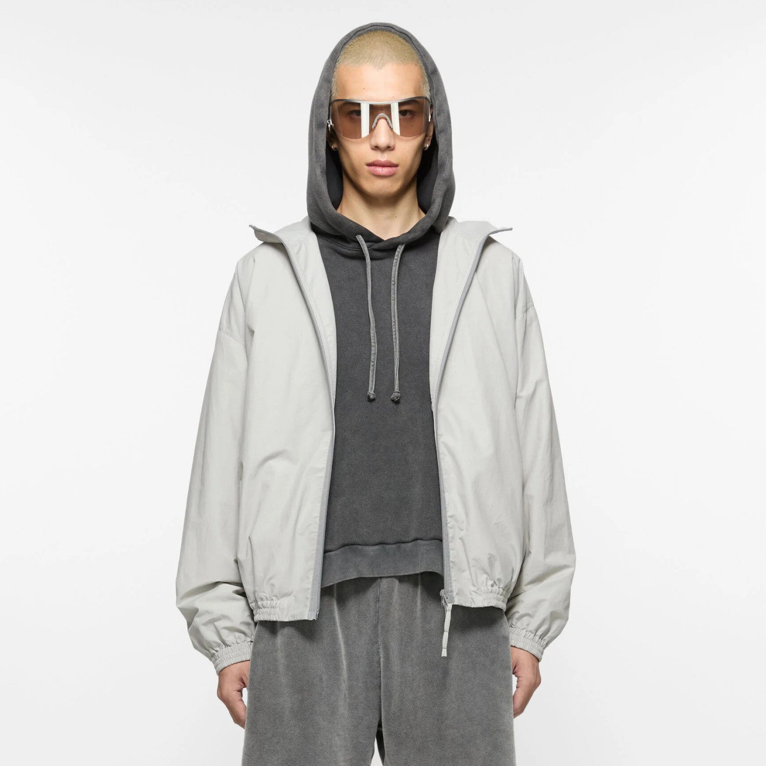 Acne Studios Men's And Women's Fashion Casual High-neck Zipper Embroidered Logo Long-sleeve Trench Coat Jacket #78512